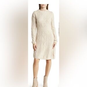 Lucky Brand Cable Knit Beige Dress
